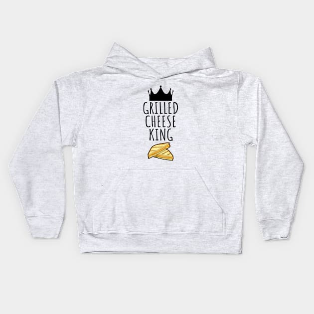 Grilled Cheese King Kids Hoodie by LunaMay